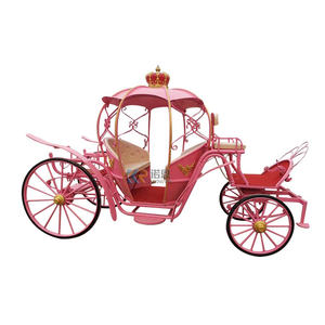 Chariot de cendrillon électrique OEM pour calèche de mariage en vente Chariots de luxe européens à citrouille et princesse tirés par des chevaux - Product Image 1