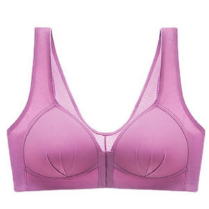 Sujetador de talla grande acolchado sin costuras para mujer, sujetador de realce elástico con cierre frontal para mujer, cómodo sujetador <span class=keywords><strong>Masi</strong></span> para levantar el pecho - Product Image 1