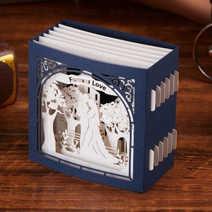 Tùy chỉnh 3D Pop Up thẻ người lớn Quà Tặng Thiệp chúc mừng Laser curt Hollow đám cưới mãi mãi tình yêu lời mời đám cưới - Product Image 4
