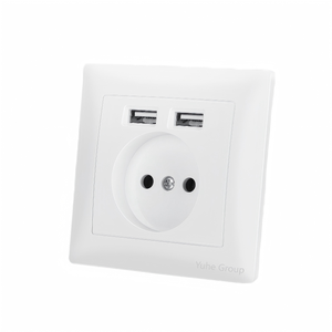 Type-C and <b>USB</b>-A Dual Port 16A Touch Panel PC Material Modern Multi-Color German French Standard Dual <b>USB</b> <b>Socket</b> - Product Image 1