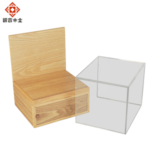 Boîte en bois sur mesure de luxe pour collection, avec couvercle transparent en acrylique - Product Image 5