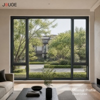 Fenêtre basculante à ouverture intérieure en aluminium de haute qualité JOUGE 6060-T66, verre Low-E, insonorisée, étanche à l'eau et à la poussière, pour villa résidentielle