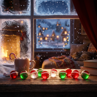 Groothandel Kerstman Gummy Candy 3D Balvormige Gevulde Jam Jelly Snoepjes voor Kerst Feest Favoriet Cadeau