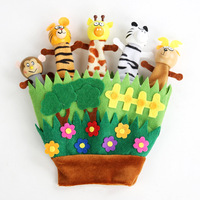 YUCI sarung tangan boneka tangan hewan pertanian lapisan mewah lucu boneka hewan Cerita sarung tangan boneka hewan lucu