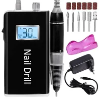 Perceuse à ongles électrique portable et polisseuse avec moteur sans balais, vitesse de 35 000 tr/min pour la manucure et l'élimination des peaux mortes