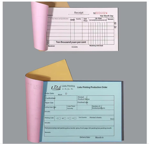 Carnet de reçus autocopiants personnalisé en kraft écologique, multicolore, pour documents commerciaux - Product Image 3