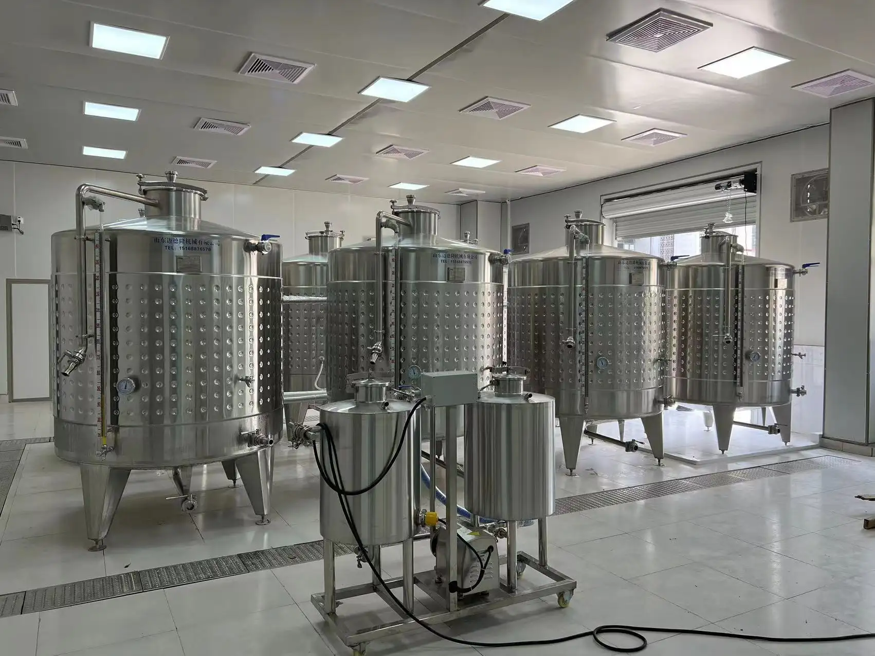 Оборудование для винодельни, резервуар для ферментации фруктов, вина 10000l 20000l, машина для производства вина, 304 из нержавеющей стали