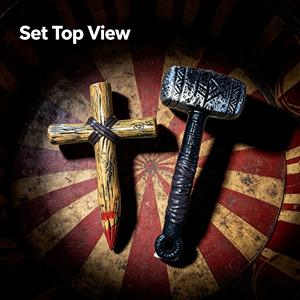 Halloween <strong>Horror</strong> Prop Set Vampire Hunter Stake Medieval Battle Hammer Plastic Vampire Slayer Stake Ancient Hammer Halloween Prop - Product Image 3