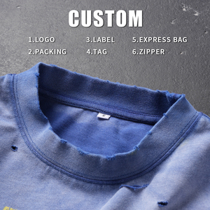 Custom Graphic T-<strong>shirt</strong> <strong>Men's</strong> Tshirt Streetwear Oversized Crop Drop Shoulder Heavyweight Vintage Acid Wash t <strong>Shirt</strong> <strong>for</strong> <strong>Men</strong> - Product Image 3