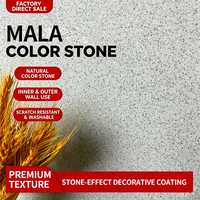 Nouveau produit : Revêtement liquide époxy anti-rayures Mala aux pierres colorées, fini plat pour peinture texturée artistique, pour murs intérieurs et extérieurs, maison