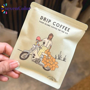 Stampa personalizzata Emballage appeso orecchio gocciolante caffè sacchetti <span class=keywords><strong>di</strong></span> imballaggio con sigillo termico esterno sacchetto <span class=keywords><strong>di</strong></span> <span class=keywords><strong>carta</strong></span> <span class=keywords><strong>di</strong></span> <span class=keywords><strong>carta</strong></span> <span class=keywords><strong>bustine</strong></span> con Logo - Product Image 1