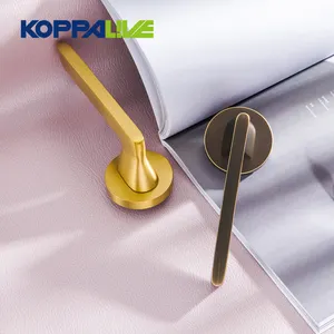 Koppalive Luxury European Bedroom Kitchen Brass Mortise Door Lock Set Privacy Passage Lever Door Handle Knob