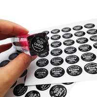 Étiquettes personnalisées pour rouge à lèvres et gloss à lèvres, autocollants ronds imperméables adhésifs pour le dessus et le dessous des flacons