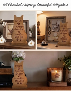 Custom Wooden Pet <b>Memorial</b> Plaque Manufacturer Personalized Cat Remembrance <b>Gift</b> Bulk Supplier Vietnam - Product Image 4