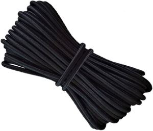 Cordón de Macramé Trenzado con Recubrimiento Negro de 3 mm, 1/8 Pulgadas, Elástico, Resistente, para Manualidades, Costura, Joyería, Lazos para el Cabello - Product Image 1