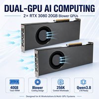 Carte graphique de jeu haute performance pour Qwen3.8 27B RTX 3080 20 Go, carte graphique professionnelle RTX 3080 édition Turbo, serveur d'intelligence artificielle