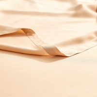 Ensemble de literie personnalisé en tissu 100% bambou, drap plat blanc, 4 pièces
