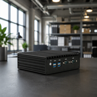 Nouvelle petite taille Cele Ron N5095 Quad Core Mini Comput Linux DDR4 2HD 4USB3.1 2RJ45 Lans Mini Pc industriel sans ventilateur
