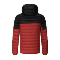 Veste d'hiver à capuche marron en plumes de canard chaude pour hommes, bouffée de bulles, fermeture à glissière imperméable et respirante formelle