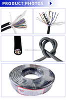 Kabel Tembaga Industri STP YY06 RVVSP 4X2X0.3 (22AWG) Berpelindung dengan Selubung PVC untuk Kabel Encoder U L untuk Kabel Feedback