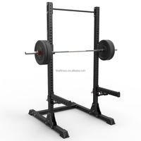 Rack de musculation multifonctionnel en acier pour squat, cross fitness et haltérophilie, semi-rack pour salle de sport à domicile