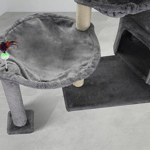 Casa de árbol de varios niveles moderna de lujo para gatos, gran gato de peluche gris, hamaca de árbol de condominio, proveedores personalizados, sisal - Product Image 4