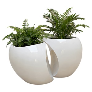 Pot de fleurs en fibre de verre personnalisé pour centre commercial, présentoir décoratif, plantation de bonsaïs, forme spéciale créative - Product Image 5