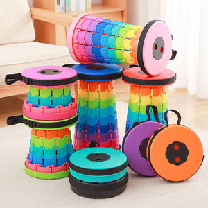 16 "-24" تلسكوبي الثقيلة البلاستيك التخييم كرسي 300 رطل ارتفاع قابل للتعديل المحمولة طوي للنزه الصيد والمخيم - Product Image 3