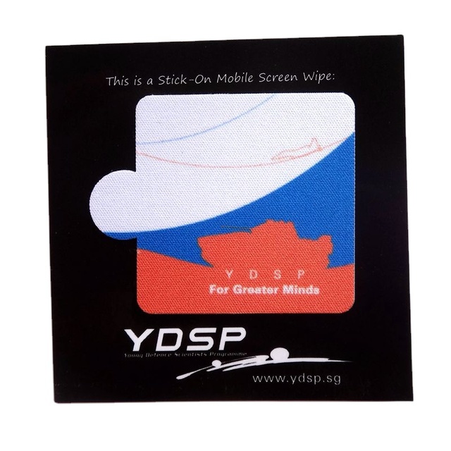 Custom Recyclable Promotional Microfiber Mobile Phone Screen Cleaner Stickers for Welcome Gifts