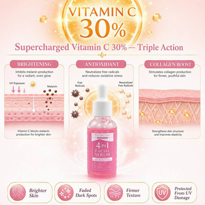 Sérum facial <span class=keywords><strong>4</strong></span> en 1 avec vitamine E, logo personnalisé, 30 ml, pour les fournisseurs de produits de beauté professionnels - Product Image 4
