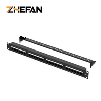 OEM Rack réseau 1U 19 pouces, Panneau de brassage 24 ports RJ45 Cat6 UTP avec plateau de gestion de câbles, à traversée, Composants de télécommunications