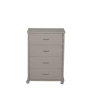 Chariot utilitaire en bois de hêtre massif de haute qualité avec un ensemble de tiroirs robustes, roues en plastique, poignées en fer, maisons modernes, modèle MASLEGNO MAS378 - Product Image 4