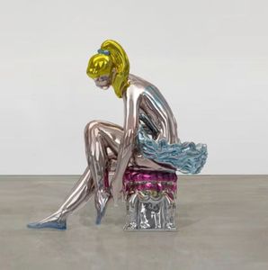 SCULTORE Los productos más vendidos Estatua de bailarina sentada de fibra de vidrio galvanizada Explora los temas del deseo de belleza - Product Image 3