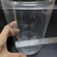 Boîte de poupée cylindrique en plastique transparent et couvercles boîte en plastique ronde en tube transparent RPET PVC écologique personnalisé