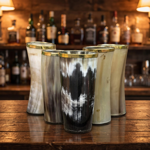 Vaso de Cuerno de Búfalo Natural Hecho a Mano, Personalizado, Pulido, Arte Moderno, Corto, Impermeable, Ecológico, Navideño - Product Image 6