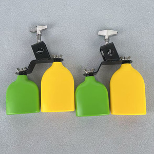 Wholesale High and Low Pitch <b>Plastic</b> Bangzi Orff Percussion Instrument <b>Drum</b> Set Accessory Cowbell hand clappers for Kids - Product Image 4