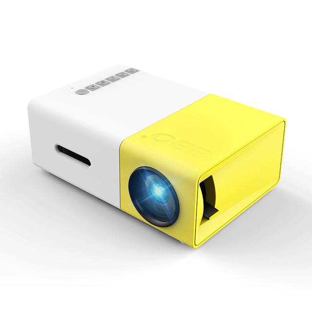 YG300 Portable LED Mini Projector 480P Native Resolution with 1080P Decoding 200 ANSI Lumens 800:1 Contrast Ratio