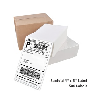 Factory Wholesale 4X6inch Foldable Thermal Shipping Labels Waterproof Express Packaging Oil Proof Feature for Thermal Printer