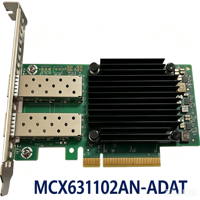 Carte réseau Connect X-6 MCX631102AN-ADAT double port 25GbE SFP28 PCIe Gen4 x8 RDMA RoCE AI HPC Ethernet NIC