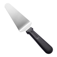 Ensemble d'outils de pâtisserie en acier inoxydable pour fabricants, en stock : couteau à pizza, spatule, diviseur de pâte, manche en plastique noir, pour four