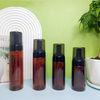 100ML/3.3oz Bouteilles de mousses en plastique ambré vides Conteneurs de mousse liquide Distributeur de mousse Bouteilles de pompe pour maquillage cosmétique