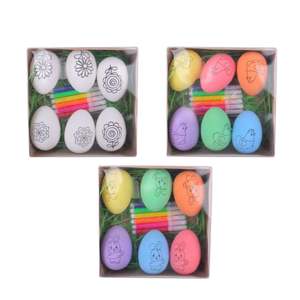 Huevos de Pascua Pintados a Mano, Regalos Hechos a Mano para Niños, Conjuntos de Decoración para Fiestas DIY - Product Image 1
