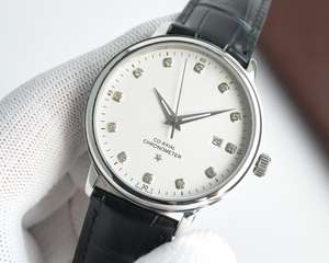 Montre-bracelet classique minimaliste pour homme avec mouvement à micro-rotor, montres mécaniques automatiques en cuir, affichage du cadran Miyota - Product Image 1