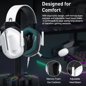 Havit H2033d profissional premium sobre a orelha com fio gaming earphones headsets fones auriculares con microfono para pc