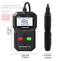 Lecteur de codes de panne OBD2 professionnel KW590, outil de diagnostic 12V DC