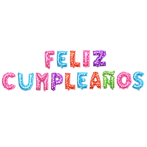 <span class=keywords><strong>Ballon</strong></span> en forme de lettre « Feliz Cumpleanos » de 16 pouces, vente en gros |   Ensemble de ballons en aluminium « Joyeux Anniversaire » espagnols pour la revente en magasin de fête - Product Image 3