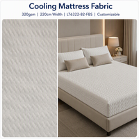 Tissu de matelas antibactérien rafraîchissant 320 g/m² largeur 220 cm, tissu respirant pour protège-matelas, certifié REACH et OEKO-TEX