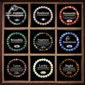 JD GEMS Ingrosso Bracciali con Perle Rotonde in Pietra Naturale da 6mm 8mm 10mm Ideali per Gioielli di Moda da Donna e Uomo - Product Image 1