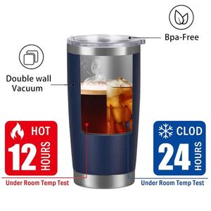 20 Oz Stainless Steel Tumbler Vacuum Insulated Travel Mug <b>With</b> <b>Straw</b> Lid Custom Logo Minimalist Design Color Box Packaging - Product Image 4