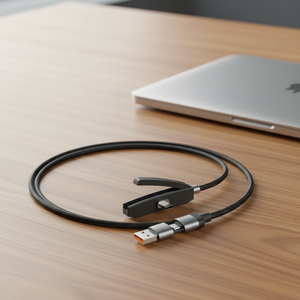 Cable de Carga Rápida USB3.1 Tipo-C de 240W con Soporte para Teléfono, Cable de Nailon Portátil PD3.0 para Teléfonos/Tabletas IOS y Android - Product Image 5